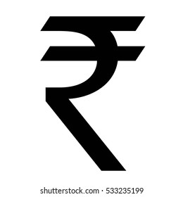 Indian Rupee currency symbol  INR money icon  vector illustration 