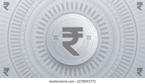 Indian Rupee currency symbol vector illustration banner and background