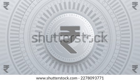 Indian Rupee currency symbol vector illustration banner and background