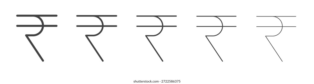 Diseño indio del icono de la rupia, logotipo, App, UI. Ilustración vectorial, EPS