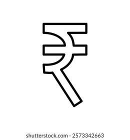 Indian rupee icon Flat fill set collection
