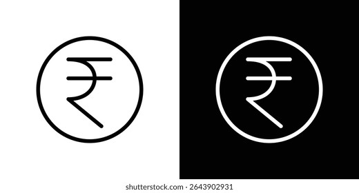 Indian rupee icon Graphic vector set for ui design
