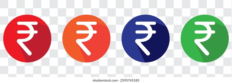 Indian rupee icon logo set vector