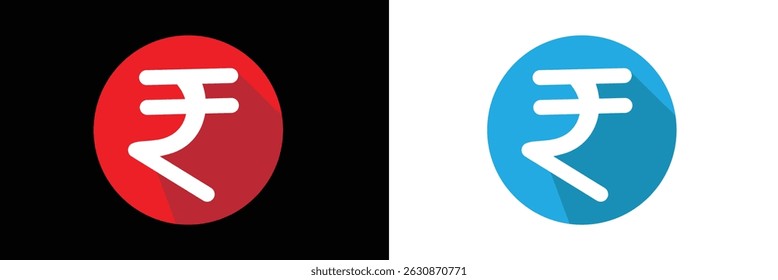 Indian rupee icon logo set vector . Vector Illustration .EPS 20 .