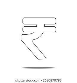 Vector indio del sistema del logotipo del icono de la rupia . Ilustración vectorial .EPS 20