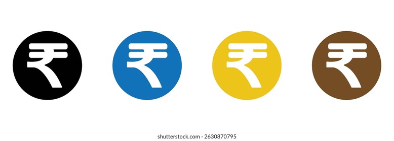 Vector indio del sistema del logotipo del icono de la rupia . Ilustración vectorial .EPS 20