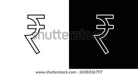 Indian rupee icon Simple Set. Vector icons for graphic design template.