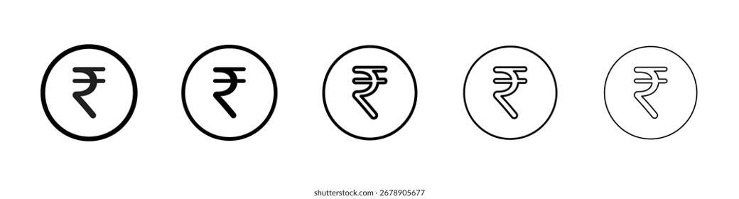 Ilustración de Arte vectorial de icono de rupia india