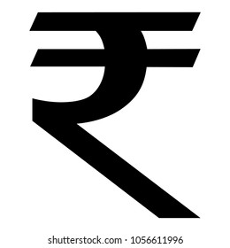 Indian Rupee Icon Vector Symbol Sign Stock Vector (Royalty Free ...