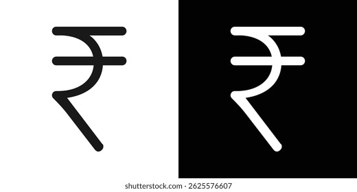 Indian rupee icon vector for web and mobile app. Symbol isolated.
