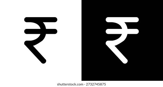 Indian rupee icon for web design. solid vector icons