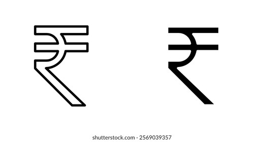 Indian rupee icons vector graphic pack