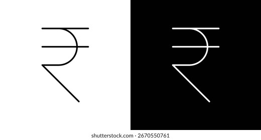Indische Rupien-Symbole. Vektorsymbolillustrationen.