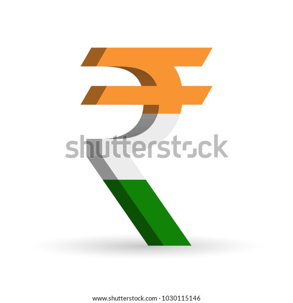 インドルピー Inr 通貨記号 国旗付き のベクター画像素材 ロイヤリティフリー