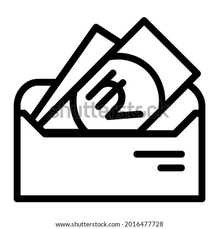 Indian Rupee Money in Envelope Icon