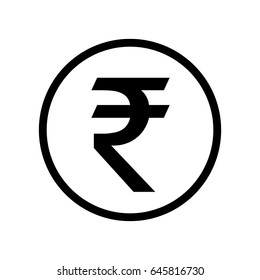 Indian Rupee Symbol In Circle