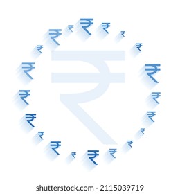 fondo de marco de símbolo de rupia india