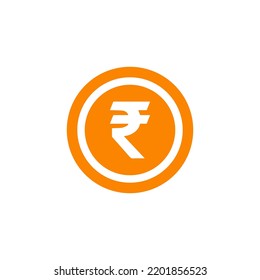 Indian Rupee symbol stock illustration on white background