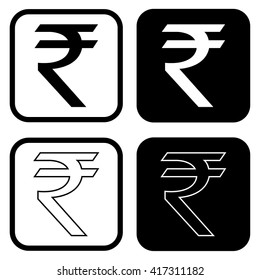 Indian Rupee symbol . Vector illustration