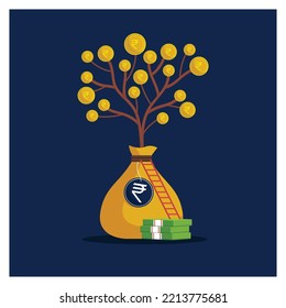 Indian Rupee Tree Growth Value