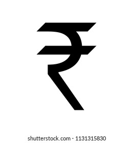 Indian rupee vector icon.