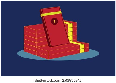 Indian rupee vector icon .money icon in liner color.