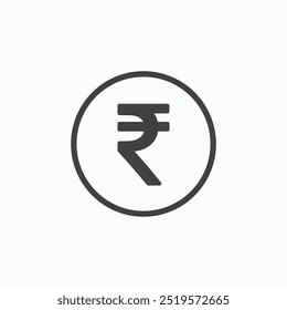 Indian rupeelinesimple icon in line style.