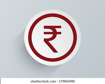 Indian rupees coin isolated on white background 