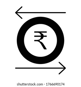 
Valor de rupias indias Icono de vector de estilo de línea que puede modificar o editar fácilmente
