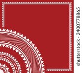 Indian Rural simple shape Vector Creative Conceptual Tribal Art form of Maharashtra Warli, varli wall Art painting by Adivasi community in North Sahyadri Range in western India; minimal Geometric form