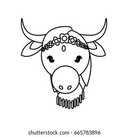 Indian sacrew cow cartoon