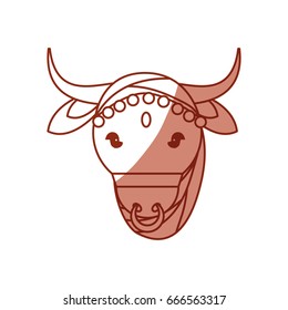 Indian sacrew cow cartoon