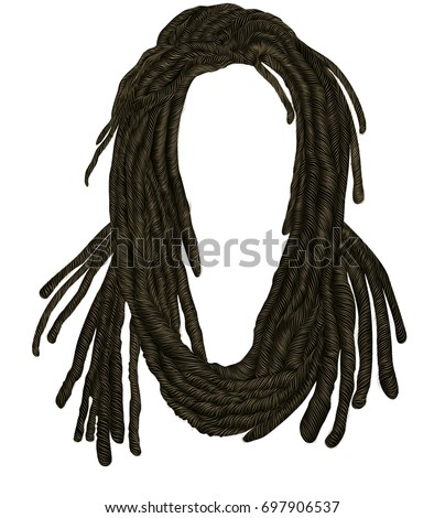 Indian Sadhu Hairstyle Hair Dreadlocksfunny Avatar Stock 