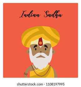 Indian Sadhu Vector