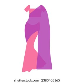 Indian Saree dress vector illustration on white background