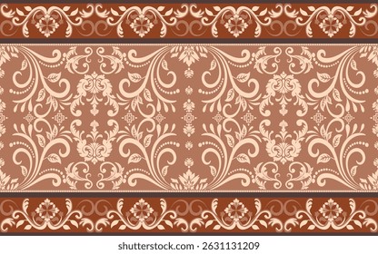 Indian sari border pattern with red background design for sari border embroidered traditional and other design.