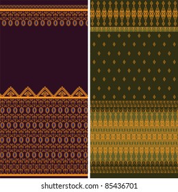 Indian Sari Borders, detailed and easily editable.