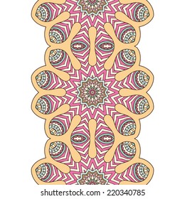Indian seamless floral pattern. Vintage decorative elements. Hand drawn background. Islam, Arabic, Indian, ottoman motifs.