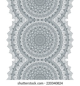 Indian seamless floral pattern. Vintage decorative elements. Hand drawn background. Islam, Arabic, Indian, ottoman motifs.