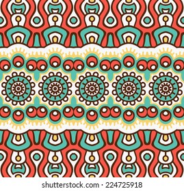 Indian seamless floral pattern. Vintage decorative elements. Hand drawn background. Islam, Arabic, Indian, ottoman motifs.