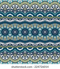 Indian seamless floral pattern. Vintage decorative elements. Hand drawn background. Islam, Arabic, Indian, ottoman motifs.