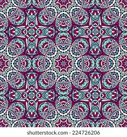 Indian seamless floral pattern. Vintage decorative elements. Hand drawn background. Islam, Arabic, Indian, ottoman motifs.