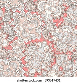 Indian seamless pattern. Colorful Ethnic  ornament