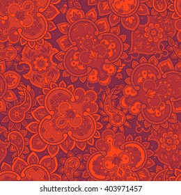 Indian seamless pattern. Colorful Ethnic  ornament