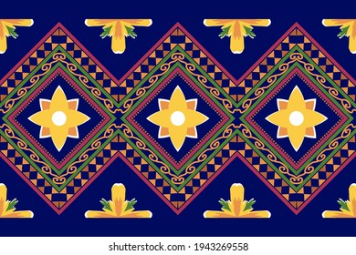 Indian seamless pattern design for fabric prints. Ethnic, African, American, ikat, boho chevron wallpaper. Pillow textile decoration. Flora vector illustrations background.
