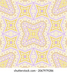 Indian seamless pattern graphic design. Abstract geometric texture. Scarf print in ethnic style. Geometric motifs in islamic style.