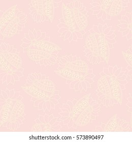 Indian seamless pattern paisley hand drawn vector. Swatch is in the panel. Contour is smooth. Elements hidden under mask, not cut off.