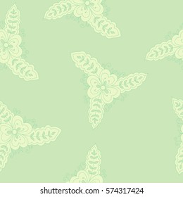 Indian seamless pattern traditional ethnic hand drawn vector. Swatch is in the panel. Contour is smooth. Elements hidden under mask, not cut off.