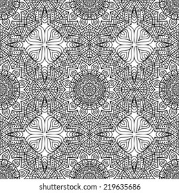 Indian seamless pattern. Vintage decorative elements. Hand drawn background. Islam, Arabic, Indian, ottoman motifs.