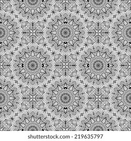 Indian seamless pattern. Vintage decorative elements. Hand drawn background. Islam, Arabic, Indian, ottoman motifs.